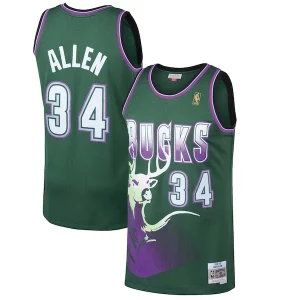 Cool Duradero Ray Allen Milwaukee Bucks 1996/97 Hardwood Classics Swingman Jersey Kelly Green  para la gran final