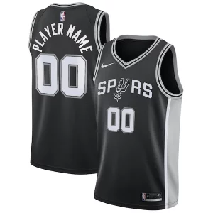 Cool Comodo Versátil San Antonio Spurs Nike Swingman Custom Jersey Black Icon Edition  para la gran final