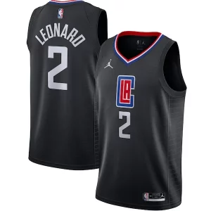 Lujoso Kawhi Leonard LA Clippers Jordan Brand 2020/21 Swingman Jersey Statement Edition Black  para la gran final