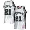 Bonito Moderno Tim Duncan San Antonio Spurs 1998/99 Hardwood Classics 75th Anniversary Swingman Jersey Platinum  para la gran final