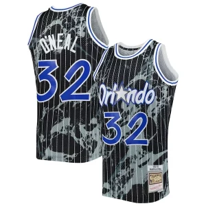 Fácil de llevar Shaquille O'Neal Orlando Magic 1994/95 Hardwood Classics Marble Swingman Jersey Black  para la gran final