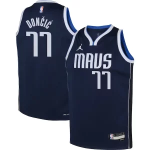 Lujoso Fantástico Resistente Luka Doncic Dallas Mavericks Jordan Brand Youth Swingman Jersey Statement Edition Navy  para la gran final