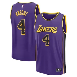 Fácil de llevar Duradero Dalton Knecht Los Angeles Lakers Fast Break Replica Player Jersey Statement Edition Purple  para la gran final