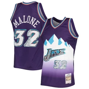 Perfecto Estupendo Karl Malone Utah Jazz 1996/97 Hardwood Classics NBA 75th Anniversary Diamond Swingman Jersey Purple  para la gran final