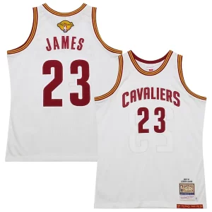 Comodo LeBron James Cleveland Cavaliers 2015/16 Hardwood Classics Authentic Jersey White  para la gran final
