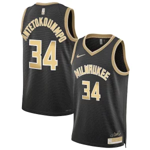 Delicioso Práctico Giannis Antetokounmpo Milwaukee Bucks Nike Unisex Select Series Swingman Jersey Black  para la gran final