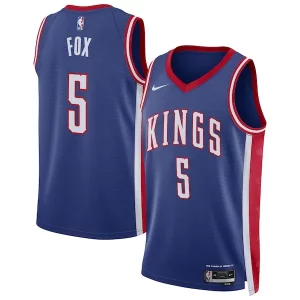 Práctico De'Aaron Fox Sacramento Kings Nike Unisex 2024/25 Swingman Player Jersey City Edition Blue  para la gran final