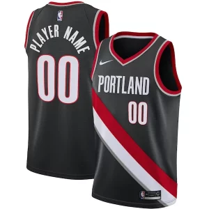 Magnífico Delicioso Portland Trail Blazers Nike Swingman Custom Jersey Black Icon Edition  para la gran final