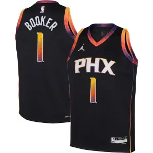 Estupendo Único Devin Booker Phoenix Suns Jordan Brand Youth Swingman Jersey Statement Edition Black  para la gran final