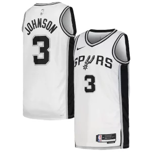 Bonito Increíble Comodo Keldon Johnson San Antonio Spurs Nike Unisex Swingman Jersey Association Edition White/Black  para la gran final