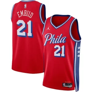 Comodo Robusto Fácil de llevar Joel Embiid Philadelphia 76ers Jordan Brand Unisex Swingman Jersey Statement Edition Red  para la gran final
