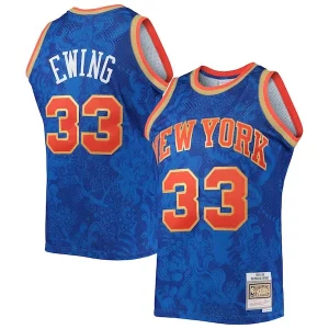 Atractivo Patrick Ewing New York Knicks Hardwood Classics 1991/92 Lunar New Year Swingman Jersey Blue  para la gran final