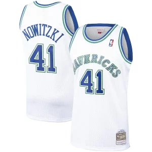 Versátil Dirk Nowitzki Dallas Mavericks 1998/99 Hardwood Classics Swingman Jersey White  para la gran final