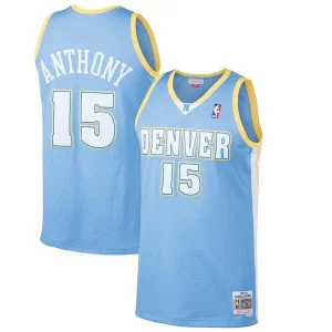 Exquisito Fácil de llevar Carmelo Anthony Denver Nuggets Hardwood Classics Swingman Jersey Light Blue  para la gran final