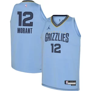 Versátil Ja Morant Memphis Grizzlies Jordan Brand Youth Swingman Jersey Statement Edition Light Blue  para la gran final