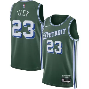Encantador Jaden Ivey Detroit Pistons Nike 2022/23 Swingman Jersey City Edition Green  para la gran final