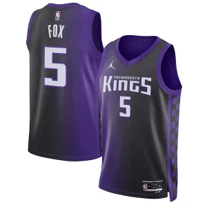 Original Atractivo Elegante De'Aaron Fox Sacramento Kings Jordan Brand Unisex Swingman Jersey Statement Edition Purple  para la gran final