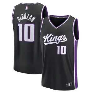 Bonito DeMar DeRozan Sacramento Kings Fast Break Replica Player Jersey Icon Edition Black  para la gran final