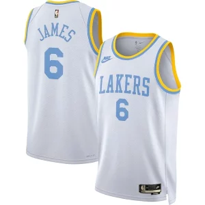 Cool Duradero Versátil LeBron James Los Angeles Lakers Nike Swingman Jersey Classic Edition White  para la gran final