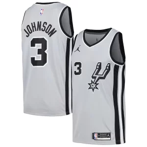 Delicioso Estupendo Maravilloso Keldon Johnson San Antonio Spurs Nike Swingman Player Jersey Statement Edition Silver  para la gran final