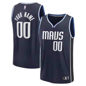 Fantástico Dallas Mavericks Custom Fast Break Jersey Statement Edition Navy/Blue  para la gran final