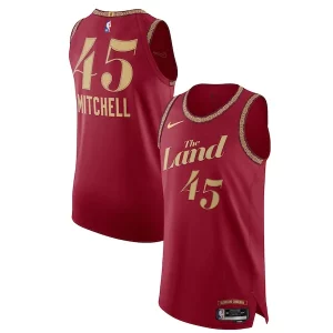 Lujoso Robusto Bonito Nike Donovan Mitchell Cleveland Cavaliers Authentic Jersey City Edition Wine  para la gran final