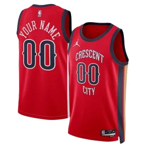 Sofisticado New Orleans Pelicans Jordan Brand Unisex Swingman Custom Jersey Red Statement Edition  para la gran final