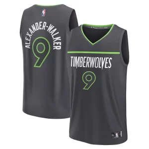 Lujoso Moderno Exquisito Nickeil Alexander Walker Minnesota Timberwolves Youth Fast Break Replica Player Jersey Statement Edition Black  para la gran final