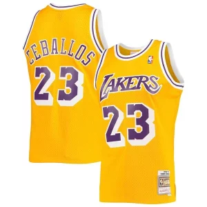 Lujoso Resistente Cedric Ceballos Los Angeles Lakers 1994/95 Hardwood Classics Swingman Jersey Gold  para la gran final