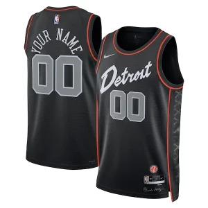 Estupendo Detroit Pistons Nike Unisex 2023/24 Custom Swingman Jersey Black City Edition  para la gran final