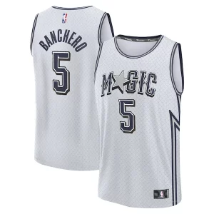 Moderno Atractivo Duradero Paolo Banchero Orlando Magic Youth 2024/25 Fast Break Player Jersey City Edition Silver  para la gran final