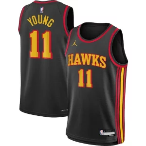 Increíble Trae Young Atlanta Hawks Jordan Brand Youth Swingman Jersey Statement Edition Black  para la gran final