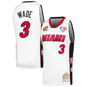 Elegante Dwyane Wade Miami Heat Unisex Hall of Fame Class of 2023 Throwback Swingman Jersey White  para la gran final