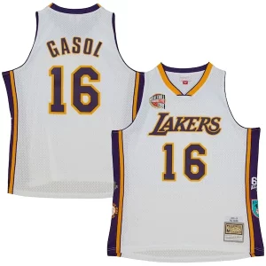 Sofisticado Atractivo Pau Gasol Los Angeles Lakers Unisex Hall of Fame Class of 2023 Throwback Swingman Jersey White  para la gran final