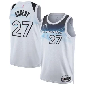Fantástico Rudy Gobert Minnesota Timberwolves Nike Unisex 2024/25 Swingman Player Jersey City Edition White  para la gran final