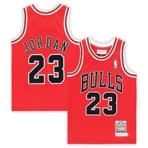 Magnífico Michael Jordan Chicago Bulls Preschool 1997/98 Hardwood Classics Authentic Jersey Red/Black/White  para la gran final