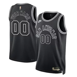 Clásico Maravilloso Duradero San Antonio Spurs Nike Unisex 2022/23 Custom Swingman Jersey Classic Edition Black  para la gran final