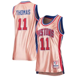 Lujoso Isiah Thomas Detroit Pistons Women's 75th Anniversary Rose Gold 1982 Swingman Jersey Pink  para la gran final