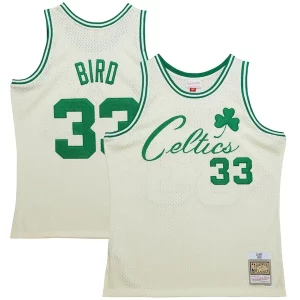 Duradero Versátil Comodo Larry Bird Boston Celtics Chainstitch Swingman Jersey Cream  para la gran final