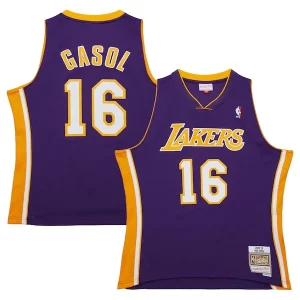 Duradero Original Versátil Pau Gasol Los Angeles Lakers 2009/10 Hardwood Classics Swingman Jersey Purple  para la gran final