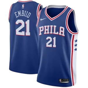 Práctico Joel Embiid Philadelphia 76ers Nike Swingman Jersey Royal Icon Edition  para la gran final