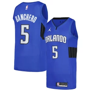 Maravilloso Sofisticado Genial Paolo Banchero Orlando Magic Jordan Brand Swingman Player Jersey Statement Edition Royal  para la gran final