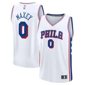 Maravilloso Elegante Tyrese Maxey Philadelphia 76ers Youth Fast Break Replica Player Jersey Association Edition White  para la gran final