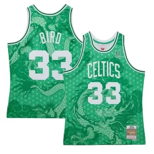Clásico Versátil Larry Bird Boston Celtics 1985/86 Hardwood Classics Asian Heritage 6.0 Swingman Throwback Player Jersey Kelly Green  para la gran final