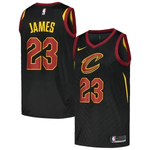 Práctico LeBron James Cleveland Cavaliers Nike Swingman Player Jersey Statement Edition Black  para la gran final