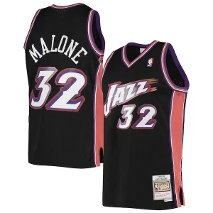Fácil de llevar Práctico Perfecto Karl Malone Utah Jazz 2001/02 Hardwood Classics Swingman Jersey Black  para la gran final