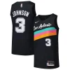 Magnífico Ideal Keldon Johnson San Antonio Spurs Nike Swingman Player Jersey City Edition Black  para la gran final