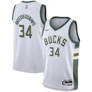Cool Giannis Antetokounmpo Milwaukee Bucks Nike Youth Swingman Jersey Association Edition White  para la gran final