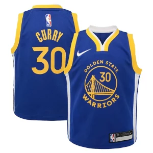 Elegante Stephen Curry Golden State Warriors Nike Preschool Dri FIT Swingman Player Jersey Icon Edition Royal  para la gran final