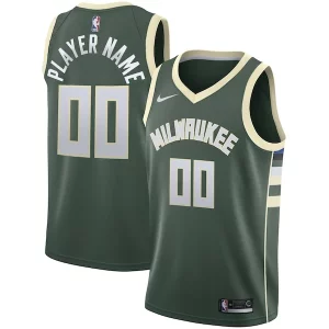 Fantástico Estupendo Milwaukee Bucks Nike Swingman Custom Jersey Green Icon Edition  para la gran final